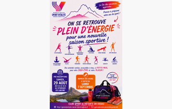 La fin des vacances approche, pensez à préparer votre sac de sport